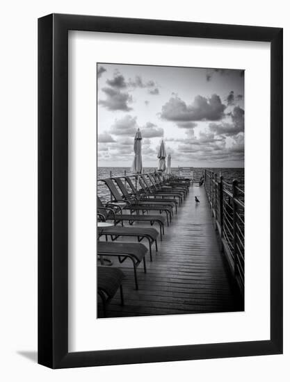 Pontoon with Deck Chairs - Key West - Florida-Philippe Hugonnard-Framed Photographic Print