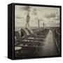 Pontoon with Deck Chairs - Key West - Florida-Philippe Hugonnard-Framed Stretched Canvas