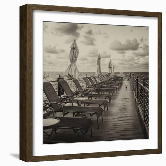 Pontoon with Deck Chairs - Key West - Florida-Philippe Hugonnard-Framed Photographic Print