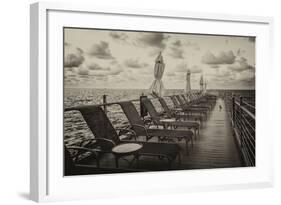 Pontoon with Deck Chairs - Key West - Florida-Philippe Hugonnard-Framed Photographic Print