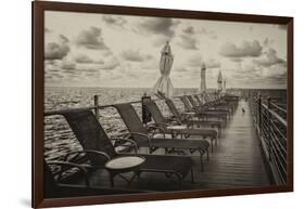 Pontoon with Deck Chairs - Key West - Florida-Philippe Hugonnard-Framed Photographic Print