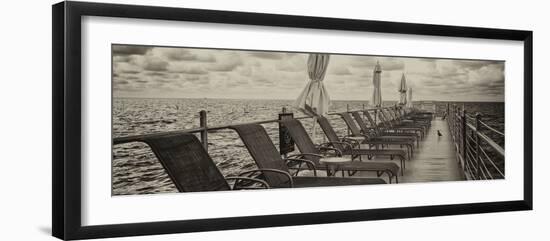 Pontoon with Deck Chairs - Key West - Florida-Philippe Hugonnard-Framed Photographic Print