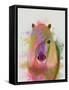 Pony 1 Portrait Rainbow Splash-Fab Funky-Framed Stretched Canvas