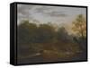 Pony Cart Crossing a Woodland Brook, C.1815-Benjamin Barker-Framed Stretched Canvas