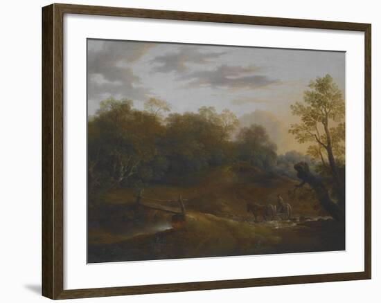 Pony Cart Crossing a Woodland Brook, C.1815-Benjamin Barker-Framed Giclee Print