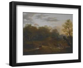 Pony Cart Crossing a Woodland Brook, C.1815-Benjamin Barker-Framed Giclee Print