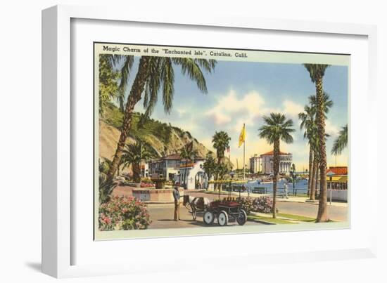 Pony Cart, Santa Catalina-null-Framed Art Print