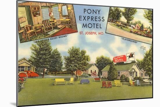 Pony Express Motel, St. Joseph, Missouri-null-Mounted Art Print