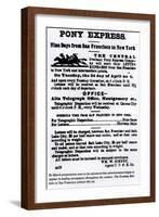 Pony Express, Nine Days from San Francisco to New York-null-Framed Giclee Print