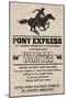 Pony Express Replica Recruitment Advertisement Print Poster-null-Mounted Poster