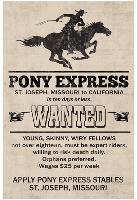 Pony Express Replica Recruitment Advertisement Print Poster-null-Lamina Framed Poster