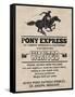 Pony Express Replica Recruitment Advertisement Print Poster-null-Framed Stretched Canvas