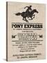 Pony Express Replica Recruitment Advertisement Print Poster-null-Stretched Canvas