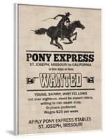 Pony Express Replica Recruitment Advertisement Print Poster-null-Framed Poster