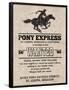 Pony Express Replica Recruitment Advertisement Print Poster-null-Framed Poster