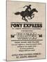 Pony Express Replica Recruitment Advertisement Print Poster-null-Mounted Poster