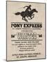 Pony Express Replica Recruitment Advertisement Print Poster-null-Mounted Poster