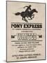 Pony Express Replica Recruitment Advertisement Print Poster-null-Mounted Art Print