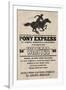 Pony Express Replica Recruitment Advertisement-null-Framed Art Print