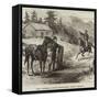 Pony Express, Rocky Mountains, North America-null-Framed Stretched Canvas