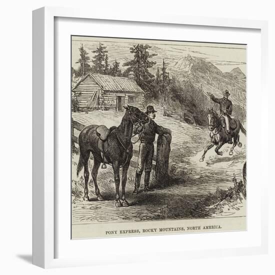 Pony Express, Rocky Mountains, North America-null-Framed Giclee Print