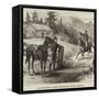 Pony Express, Rocky Mountains, North America-null-Framed Stretched Canvas