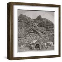 Pony Express Stop Hanging Rock-Weber Station, Utah-Andrew J. Russell-Framed Art Print