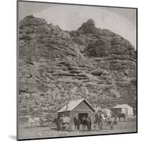 Pony Express Stop Hanging Rock-Weber Station, Utah-Andrew J. Russell-Mounted Art Print