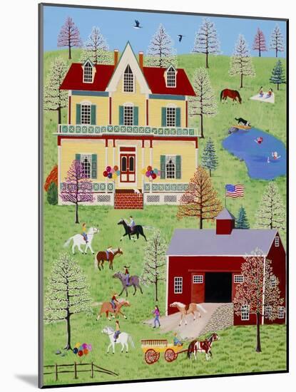 Pony Party-Susan Henke Fine Art-Mounted Giclee Print