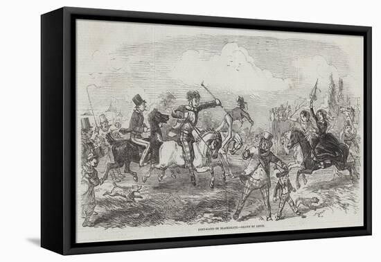 Pony-Races on Blackheath-John Leech-Framed Stretched Canvas