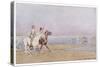 Pony Riding on the Beach at Deauville France-J. Simont-Stretched Canvas