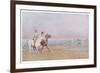 Pony Riding on the Beach at Deauville France-J. Simont-Framed Premium Giclee Print
