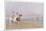 Pony Riding on the Beach at Deauville France-J. Simont-Mounted Premium Giclee Print