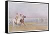 Pony Riding on the Beach at Deauville France-J. Simont-Framed Stretched Canvas