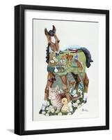 Pony Tails-Jenny Newland-Framed Giclee Print