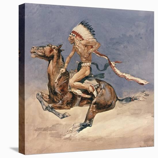 Pony War Dance-Frederic Sackrider Remington-Stretched Canvas