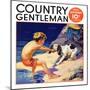 "Pooch Doesn't Want to Swim," Country Gentleman Cover, September 1, 1934-Henry Hintermeister-Mounted Giclee Print