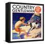 "Pooch Doesn't Want to Swim," Country Gentleman Cover, September 1, 1934-Henry Hintermeister-Framed Stretched Canvas
