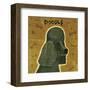 Poodle (black) (square)-John W^ Golden-Framed Art Print