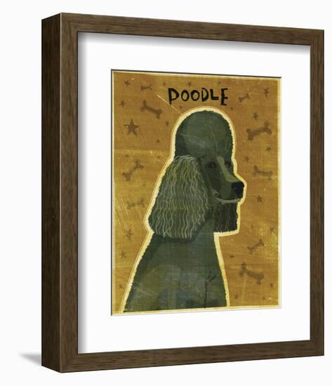 Poodle (black)-John W^ Golden-Framed Art Print