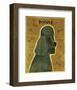 Poodle (black)-John W^ Golden-Framed Art Print