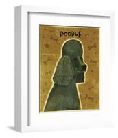 Poodle (black)-John W^ Golden-Framed Art Print