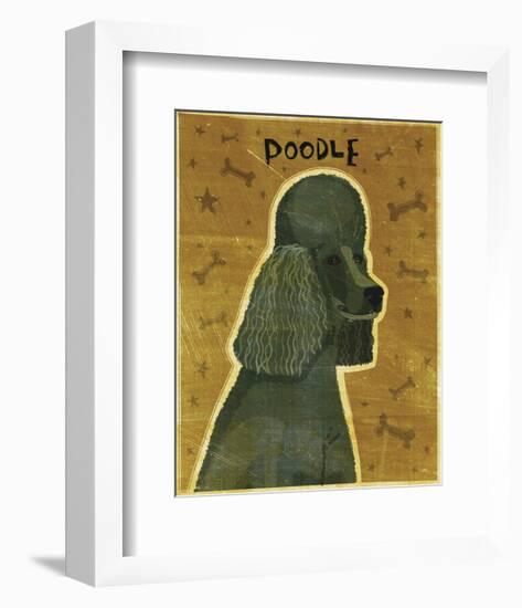 Poodle (black)-John W^ Golden-Framed Art Print