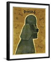 Poodle (black)-John W^ Golden-Framed Art Print