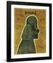 Poodle (black)-John W^ Golden-Framed Art Print