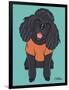 Poodle Black-Tomoyo Pitcher-Framed Giclee Print