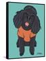 Poodle Black-Tomoyo Pitcher-Framed Stretched Canvas