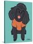 Poodle Black-Tomoyo Pitcher-Stretched Canvas