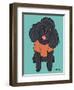 Poodle Black-Tomoyo Pitcher-Framed Giclee Print