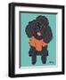 Poodle Black-Tomoyo Pitcher-Framed Giclee Print